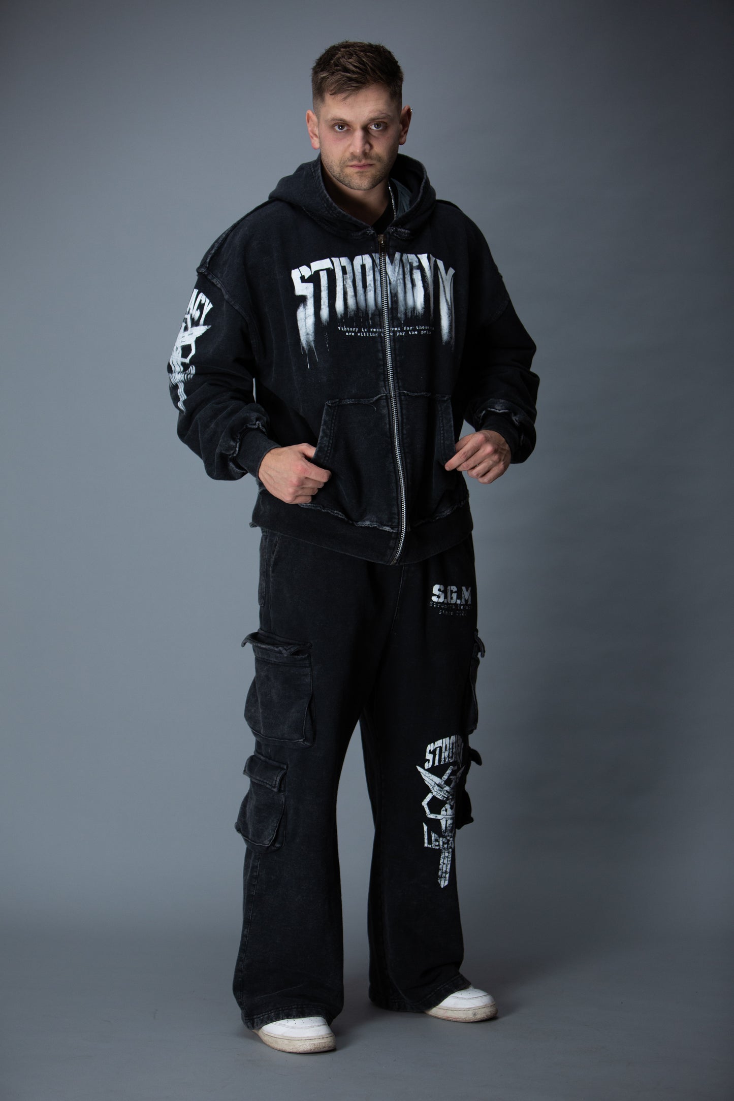 Legion zip up hoodie black