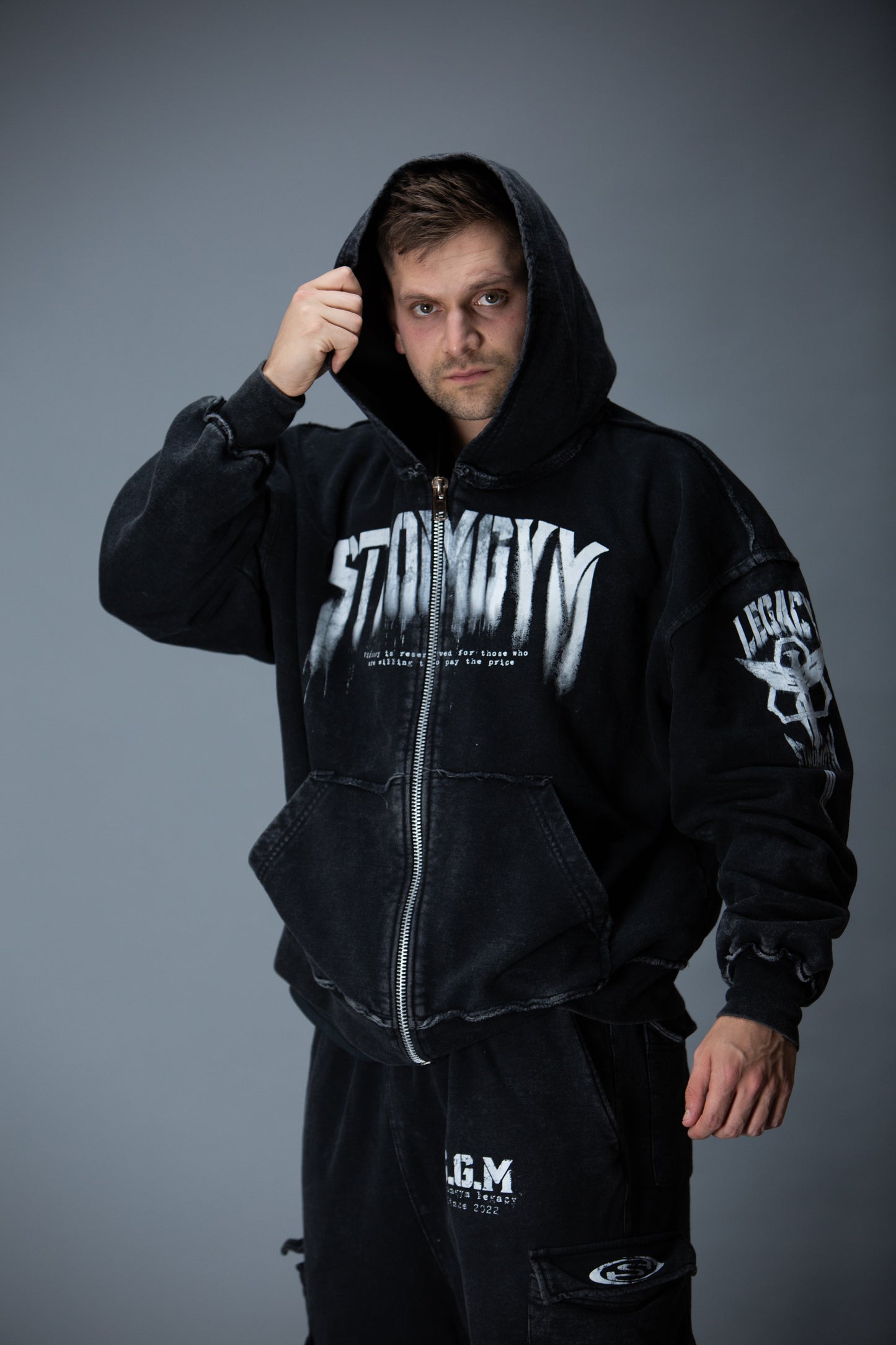Legion zip up hoodie black