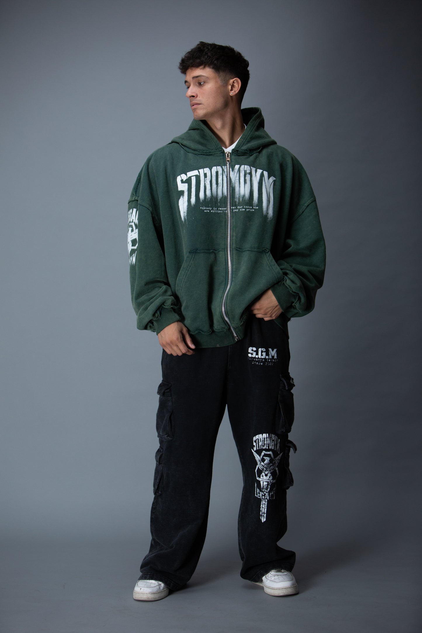 Legion zip up hoodie green