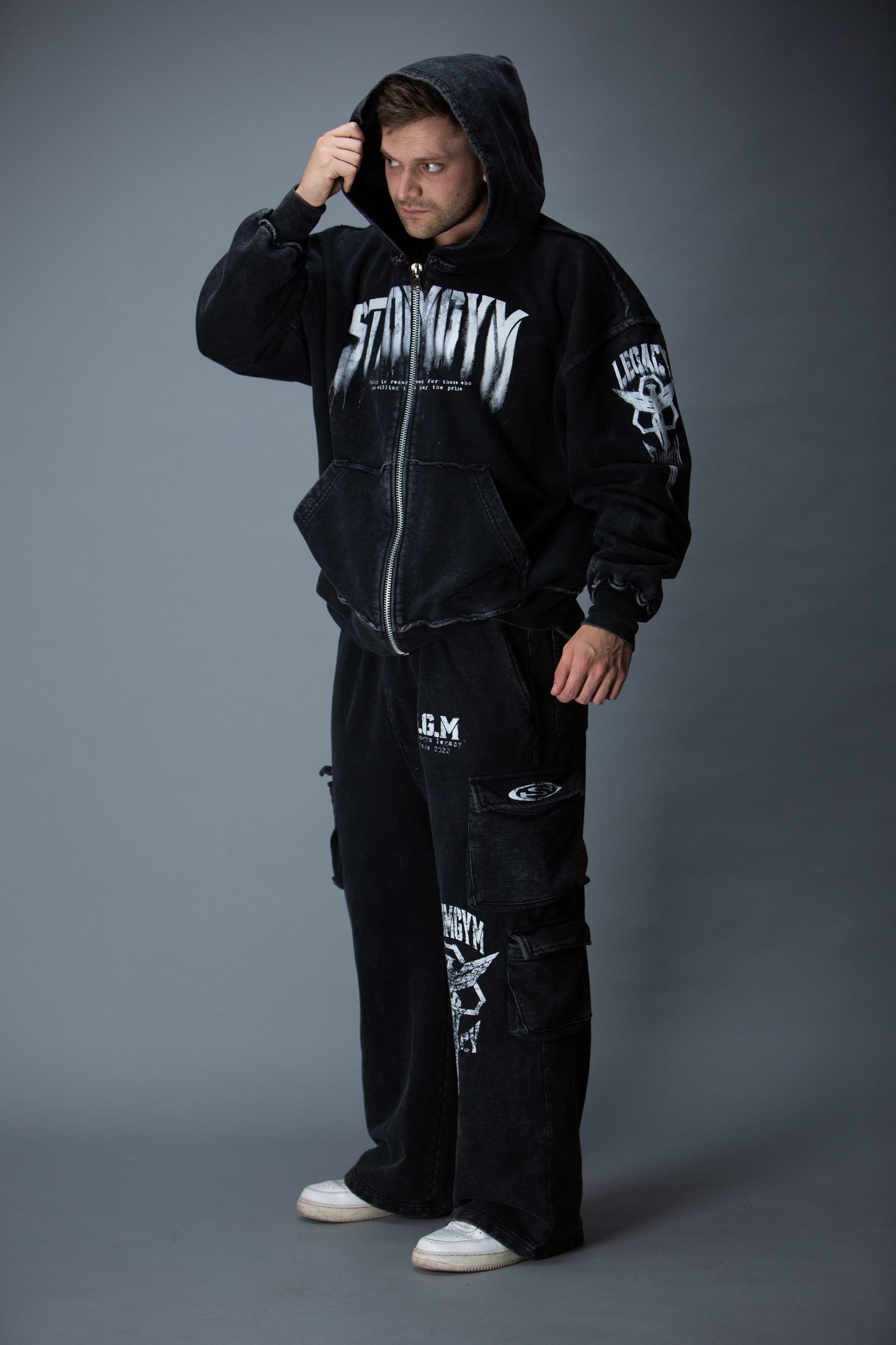 Legion zip up hoodie black