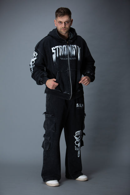 Legion zip up hoodie black