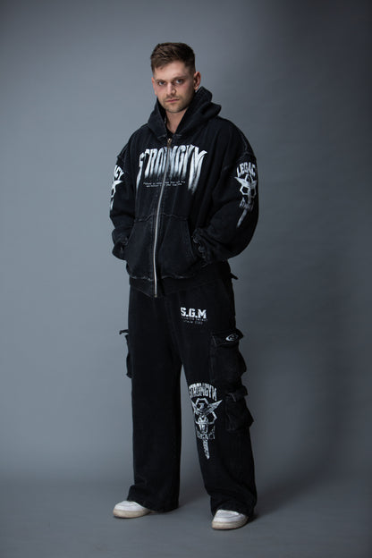 Legion zip up hoodie black