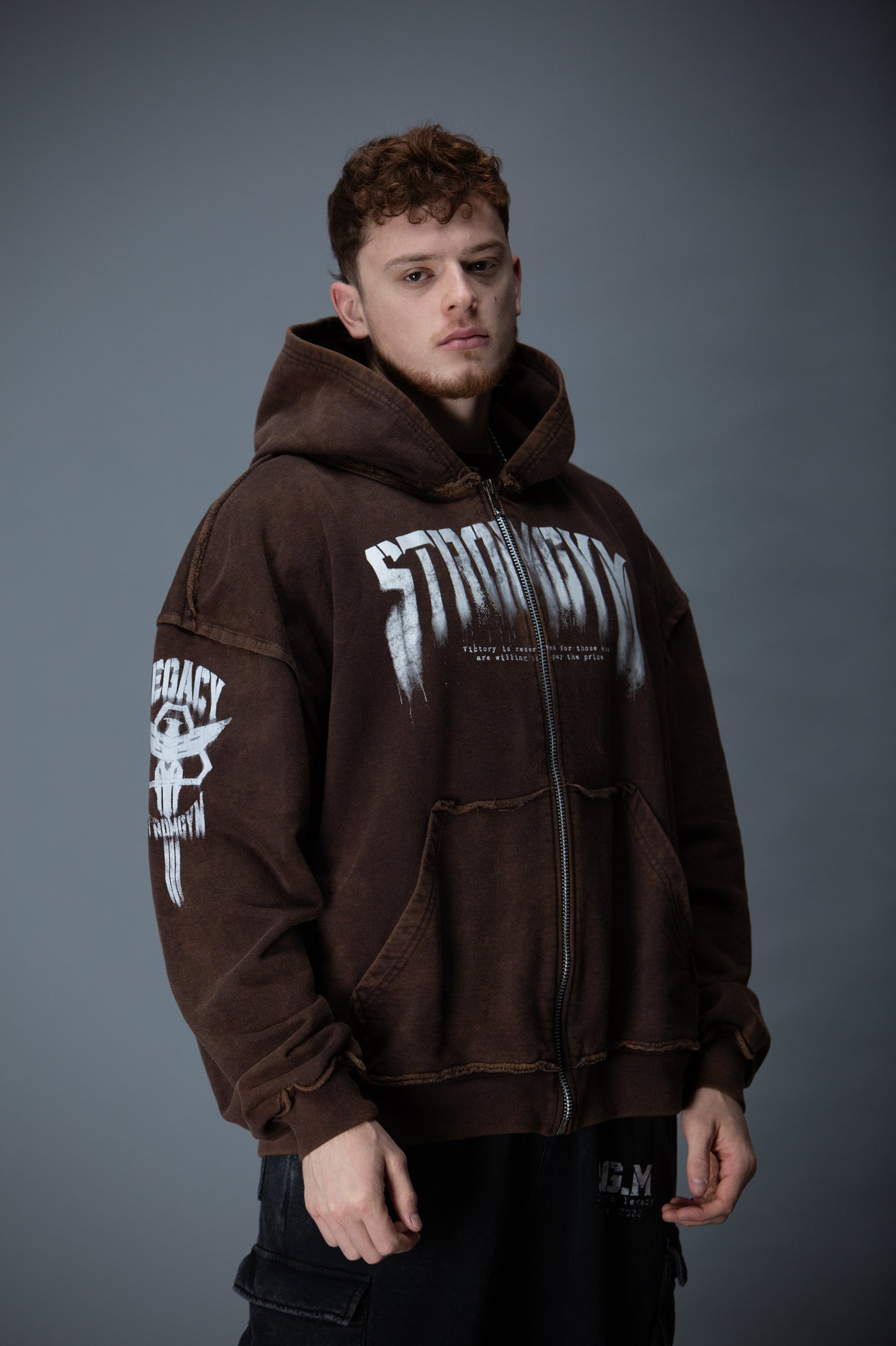 Legion zip up hoodie brown
