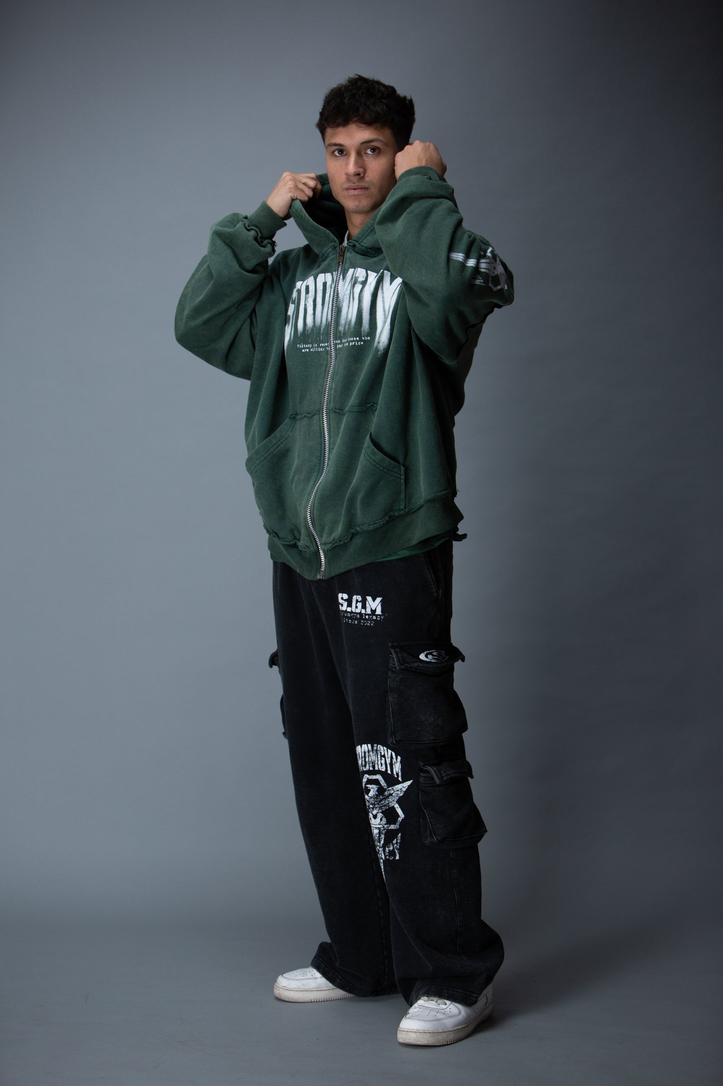 Legion zip up hoodie green