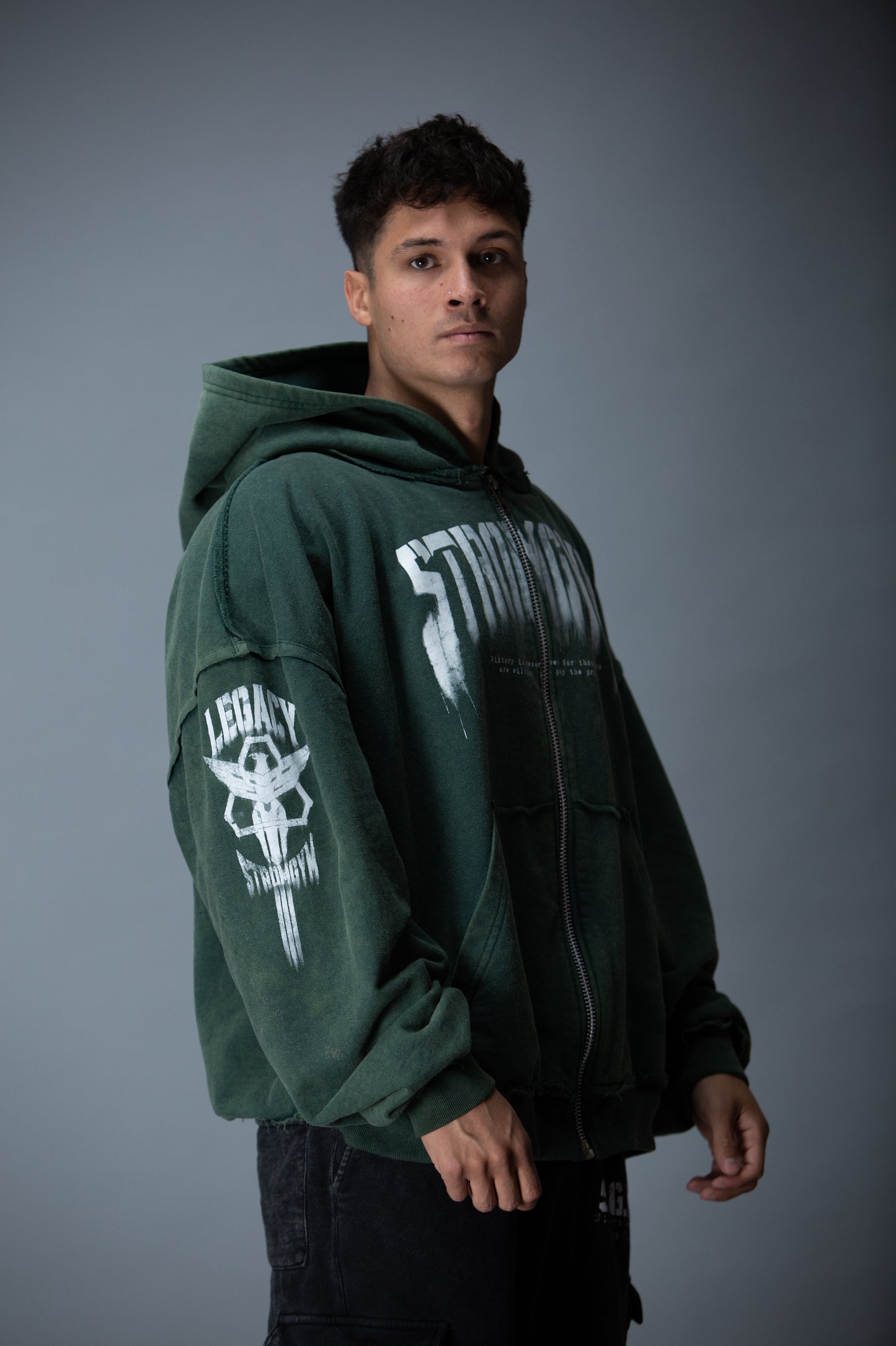 Legion zip up hoodie green