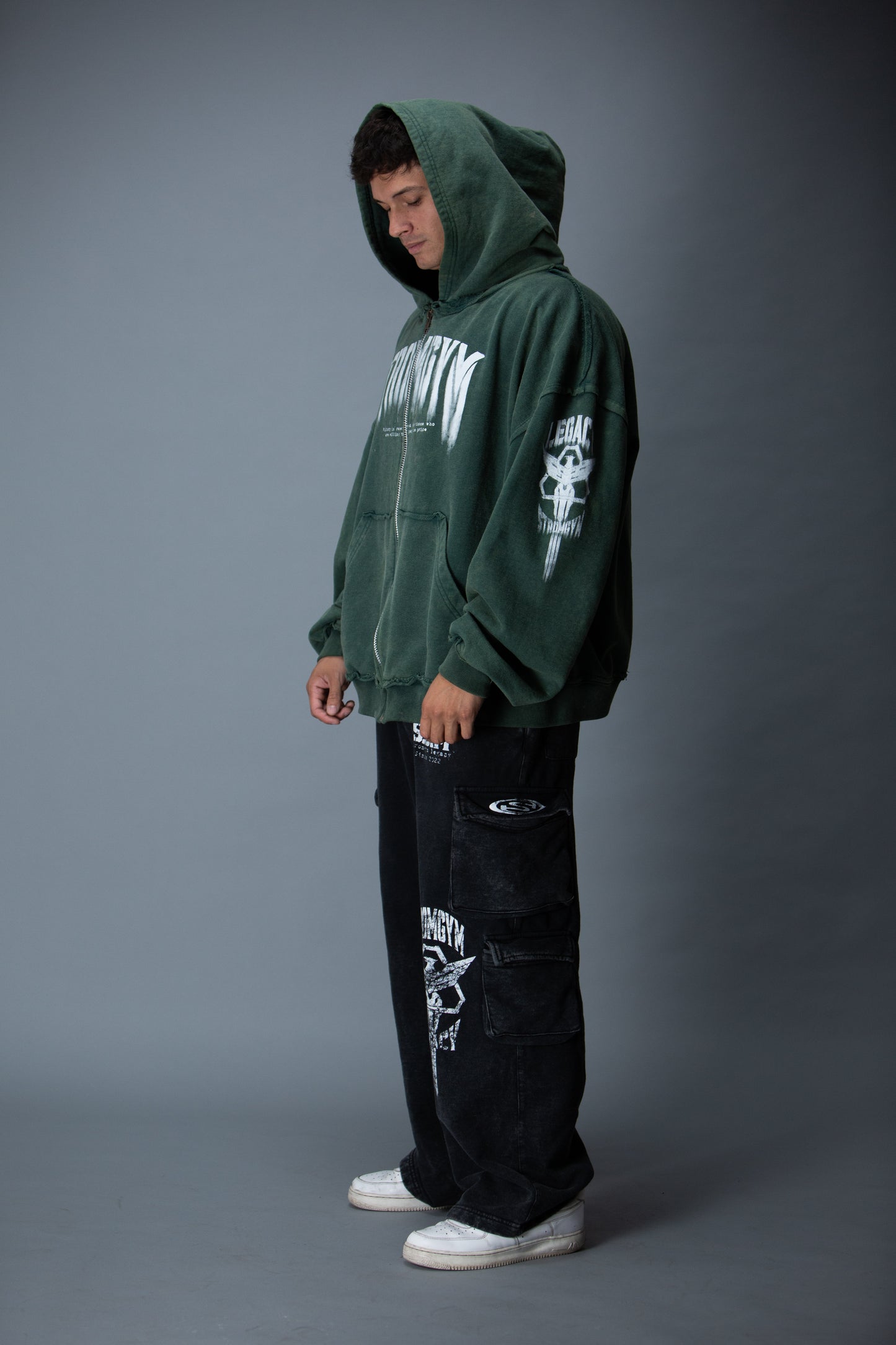 Legion zip up hoodie green