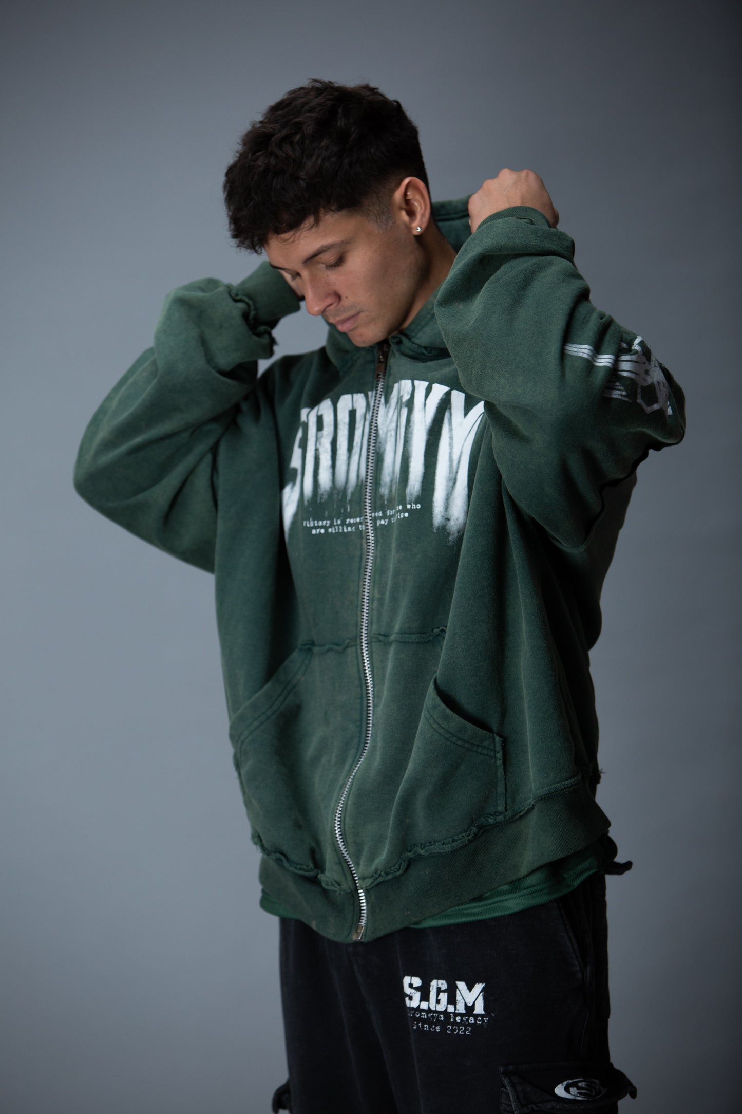 Legion zip up hoodie green