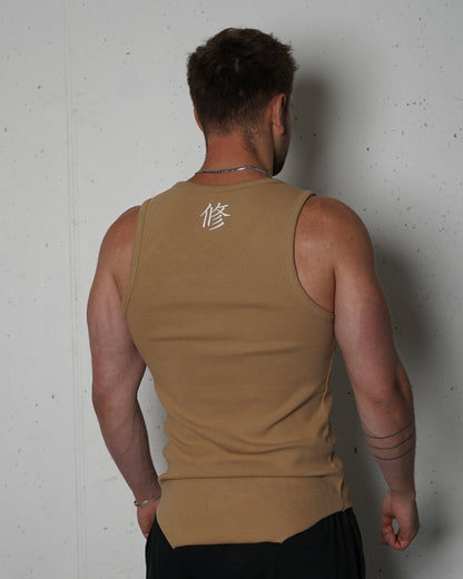 NEW ERA RIBBED TANK BROWN