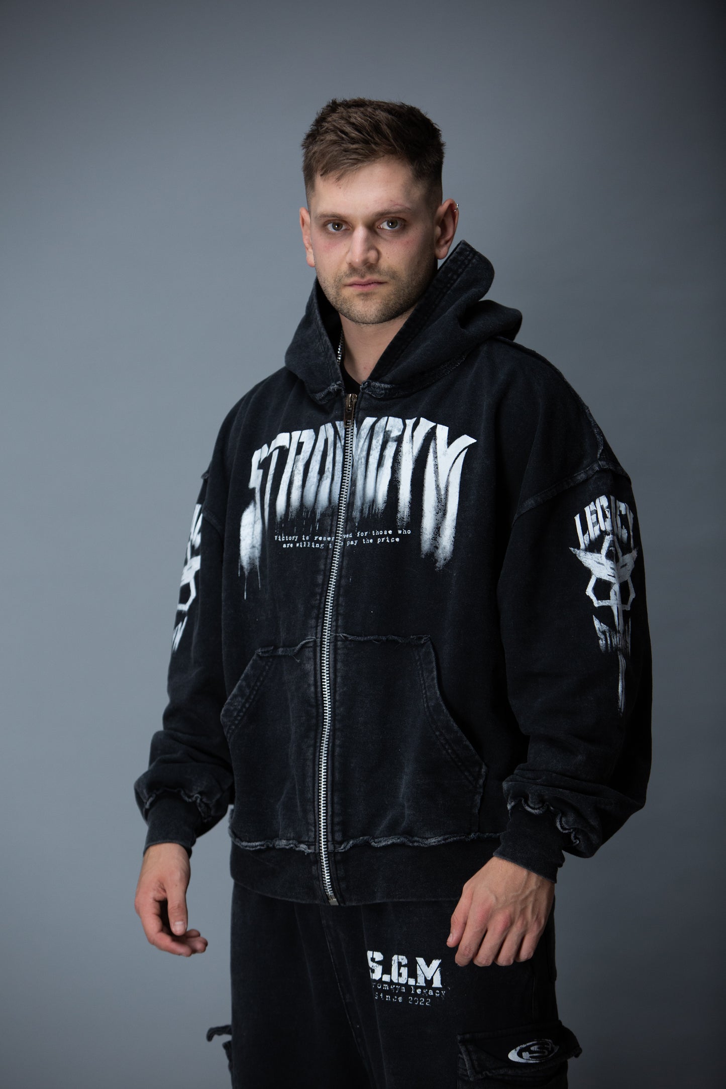 Legion zip up hoodie black