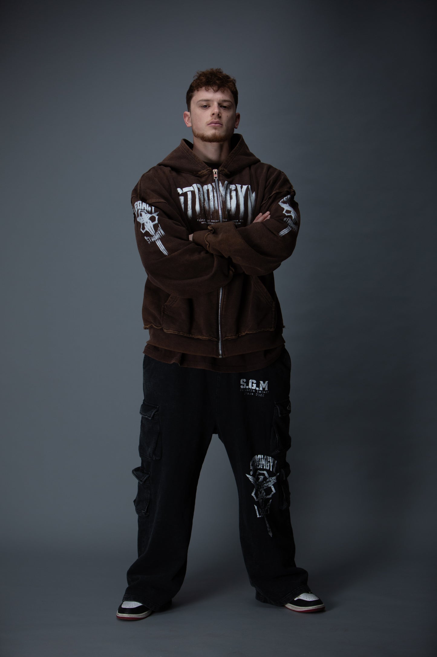 Legion zip up hoodie brown
