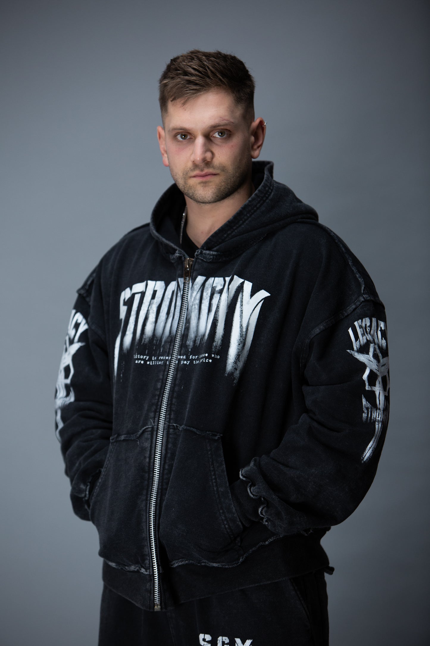 Legion zip up hoodie black