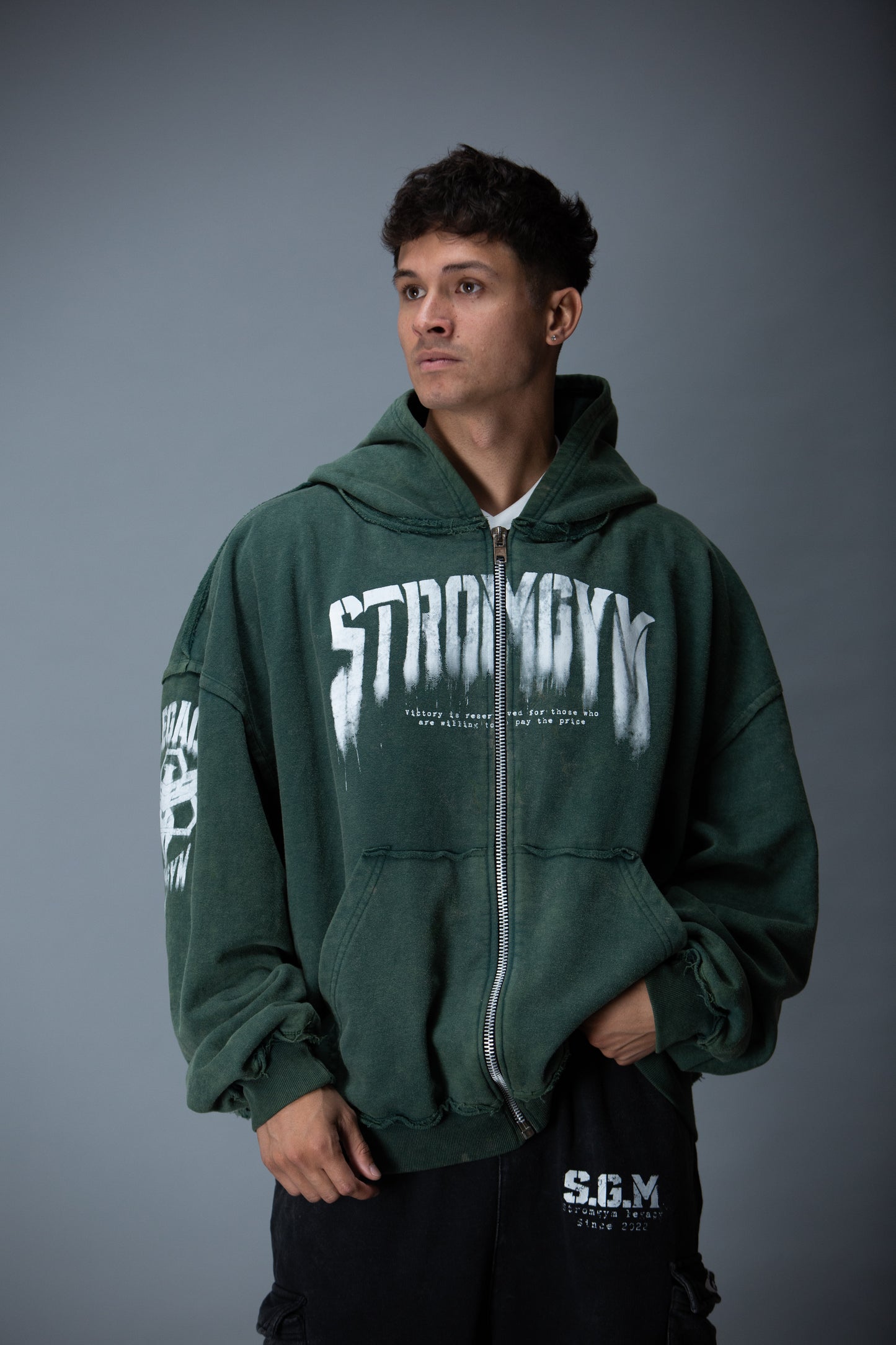 Legion zip up hoodie green