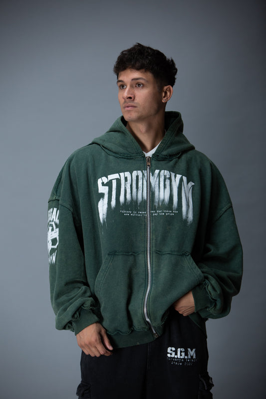 Legion zip up hoodie green