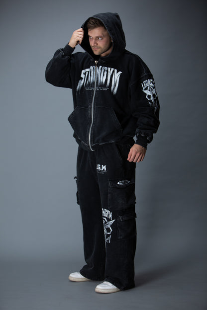 Legion zip up hoodie black
