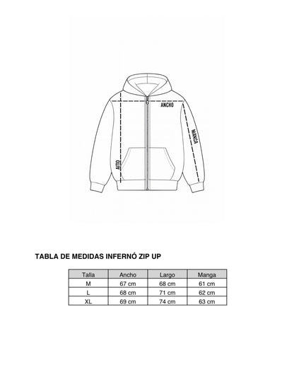 Inferno zip up black